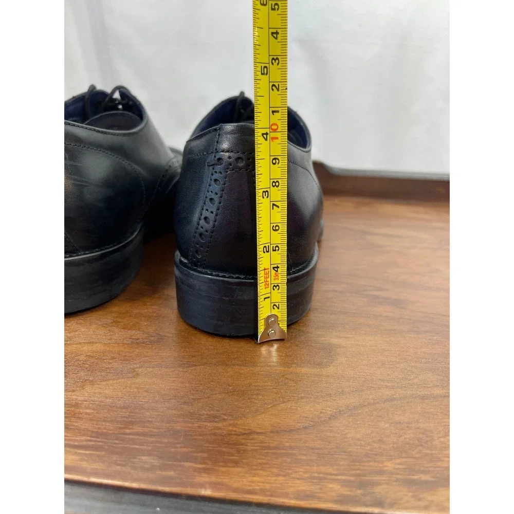 Men's 12 M Cole Haan Watson Grand.OS Wingtip Oxford Black Leather Almond Toe